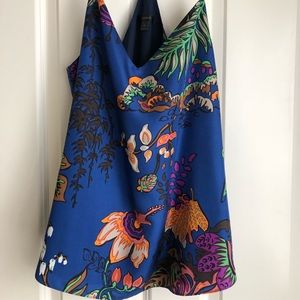 Beautiful Silk Cami in Blue Print